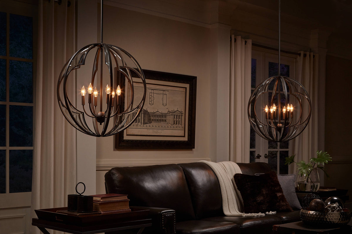 Kichler Montavello 6-Light Bronze Transitional Cage Chandelier