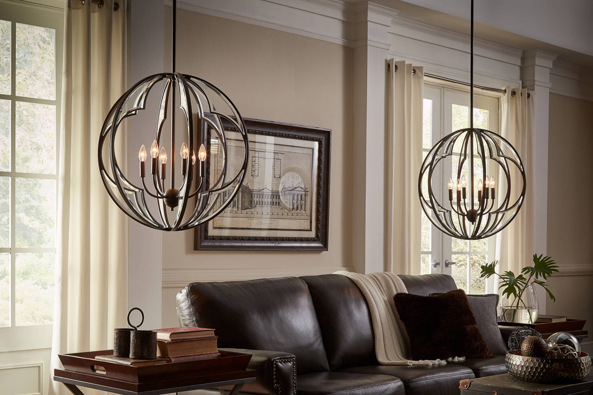 Kichler Montavello 6-Light Bronze Transitional Cage Chandelier
