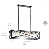 Kichler Moorgate 7-Light Black Farmhouse Cage Chandelier