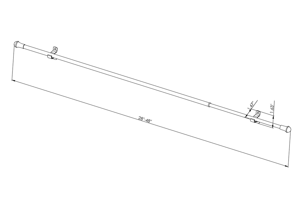 Project Source 28-in to 48-in Bronze Steel Sash Rod with Finials