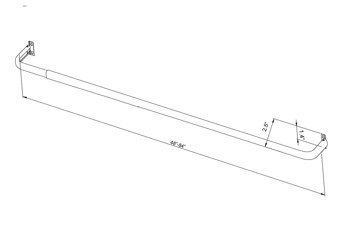 Project Source 48-in to 84-in Bronze Steel Single Curtain Rod