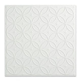 Fasade 2-ft x 2-ft Rings Gloss White PVC Drop Ceiling Tile (5-Pack, 20-sq ft / Case)