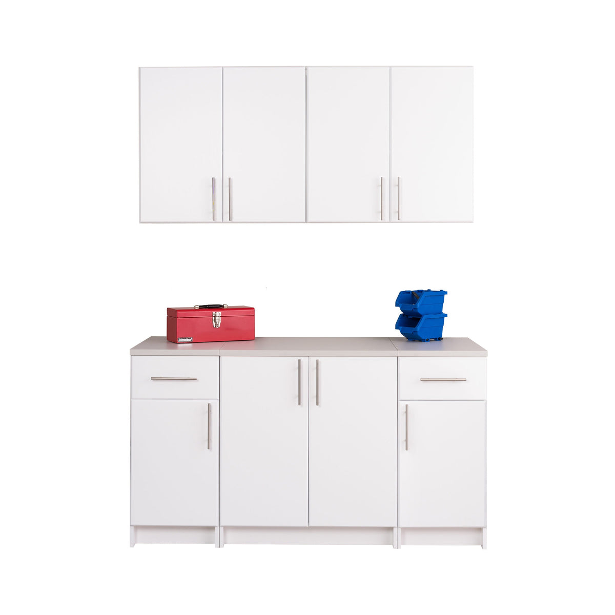 Prepac Elite 64-in W x 89-in H Wood Composite White Freestanding or Wall-mount Utility Storage Cabinet