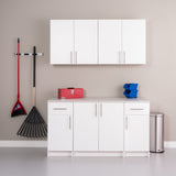 Prepac Elite 64-in W x 89-in H Wood Composite White Freestanding or Wall-mount Utility Storage Cabinet