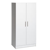 Prepac Elite 80-in W x 89-in H Wood Composite White Freestanding Utility Storage Cabinet