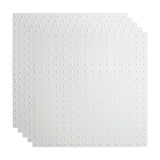 Fasade 2-ft x 2-ft Minidome Matte White PVC Drop Ceiling Tile (5-Pack, 20-sq ft / Case)