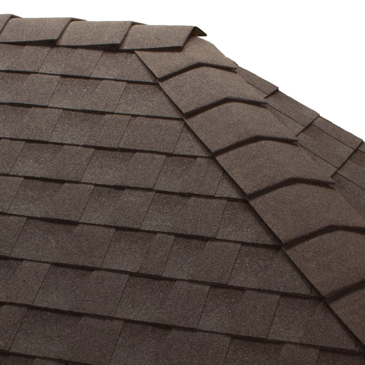GAF Timbercrest Bullnose Charcoal Hip & Ridge Roof Shingles, 20 Linear Ft per Bundle