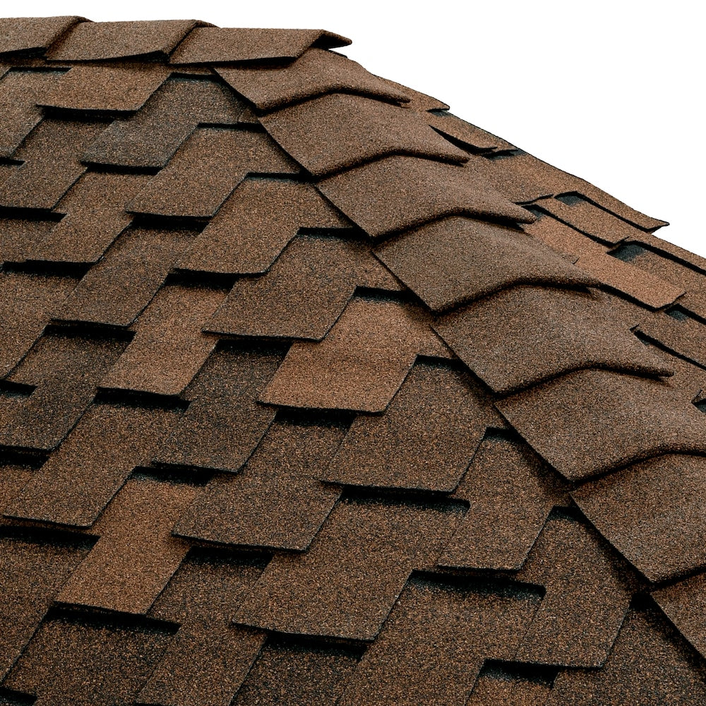 GAF TimberCrest Bullnose Hip & Ridge Shingles, Mesa Brown – 20 Linear Ft per Bundle