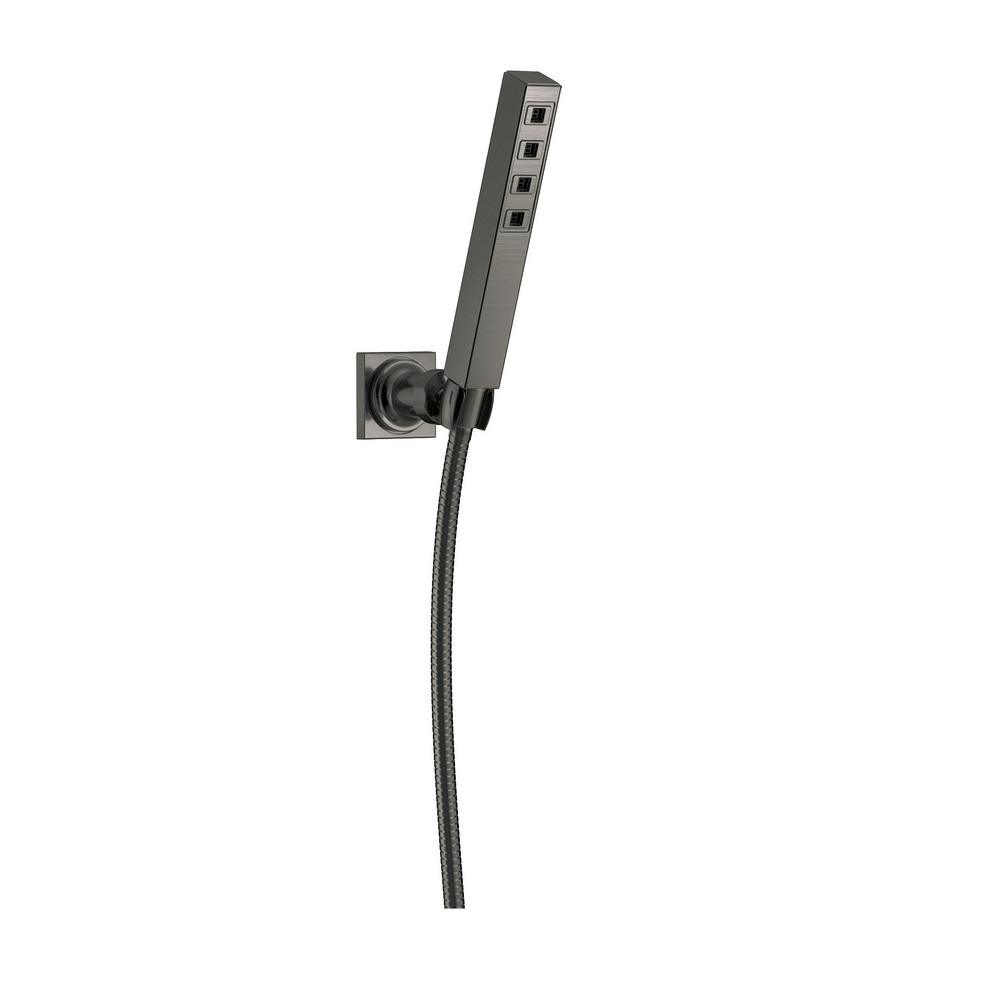 Ara 1-Spray 1.4 in. Single Wall Mount Handheld H2Okinetic Shower Head in Stainless - Super Arbor