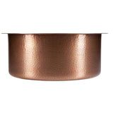 Ducreux Dual Mount Solid Copper 17 in. Single Bowl Prep or Bar Sink in Antique Copper