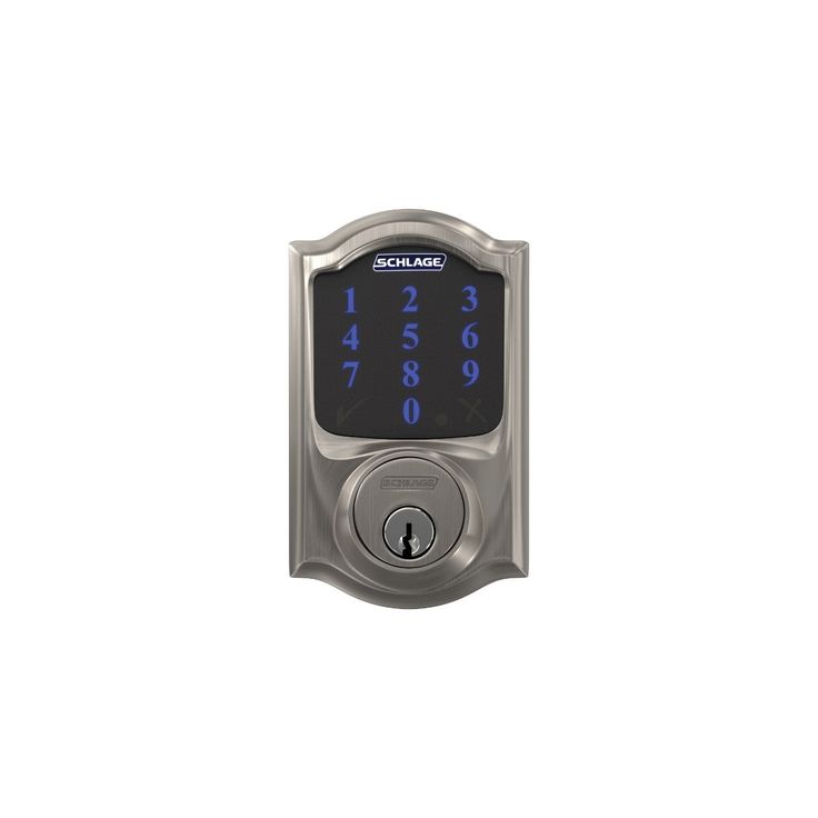 Camelot Satin Nickel Connect Smart Door Lock with Alarm