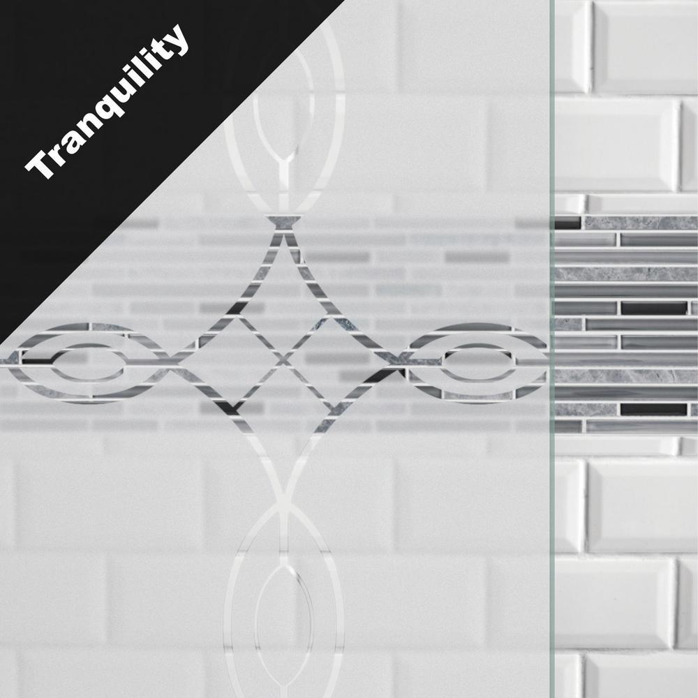 Simplicity 60 in. x 58-1/8 in. Semi-Frameless Traditional Sliding Bathtub Door in Nickel with Tranquility Glass - Super Arbor