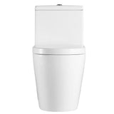 1-Piece 1.28 GPF Dual Flush High Efficiency Elongated Toilet in White, Seat Included - Super Arbor