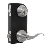 2.5 in. Satin Nickel Wave Lever Door Lock Combo Kit - Super Arbor