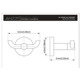 Caster Series Double Robe Hook in Polished Chrome - Super Arbor
