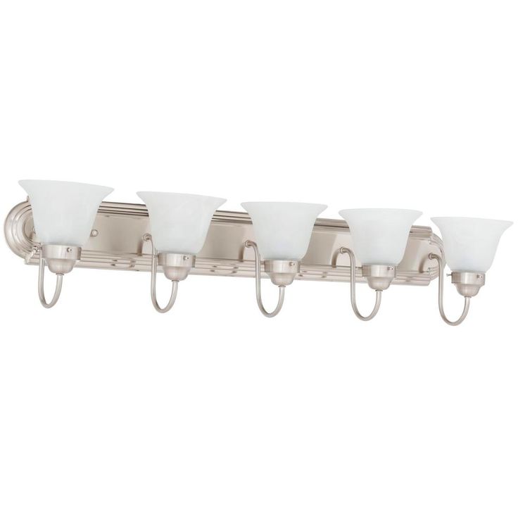 5-Light Brushed Nickel Bath Light