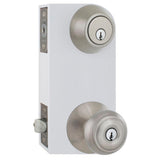 Hartford Satin Nickel Entry Knob and Single Cylinder Deadbolt Combo Pack - Super Arbor