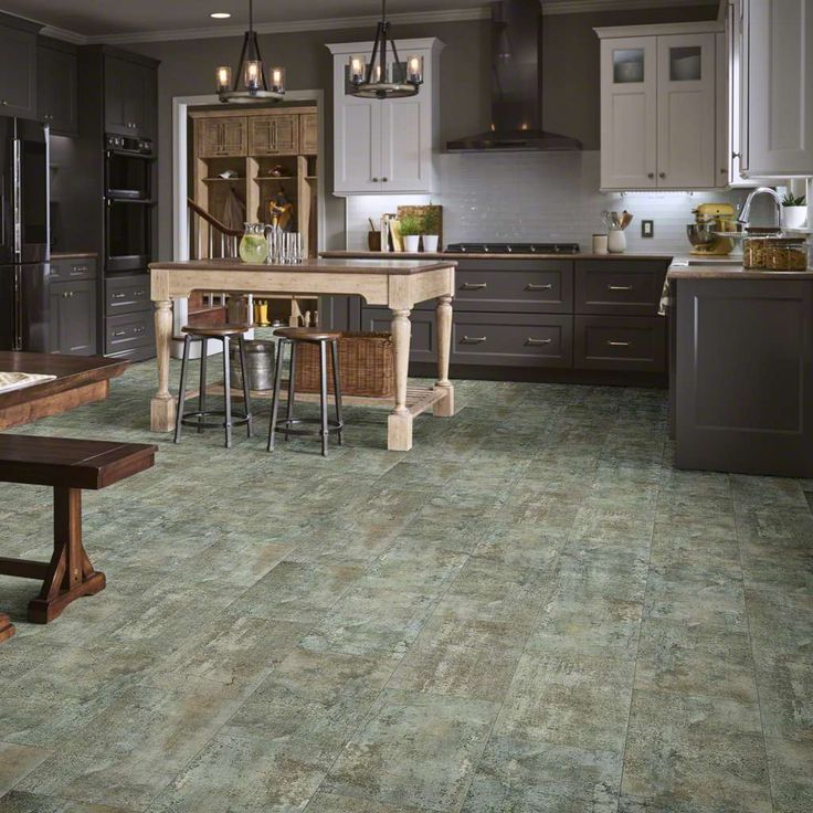Shaw 8-Piece 12-in x 24-in Granite Interlocking Vinyl Tile