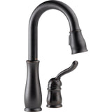 Leland Single-Handle Pull-Down Sprayer Kitchen Faucet with MagnaTite Docking in Venetian Bronze - Super Arbor