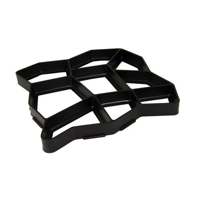 17 in. x 17 in. x 1.5 in. Black Plastic Mold Reusable Concrete Stepping Stone, DIY Paver Pathway Maker - Super Arbor