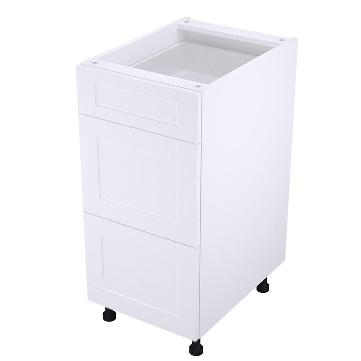 Threespine Ready to Assemble Standard 18 x 34-1/2 in. x 24 in. Stock 1 Drawer Base Kitchen Cabinet in Shaker White Wood - Super Arbor