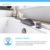 2-Handle Deck-Mount Roman Tub Faucet in Brushed Nickel