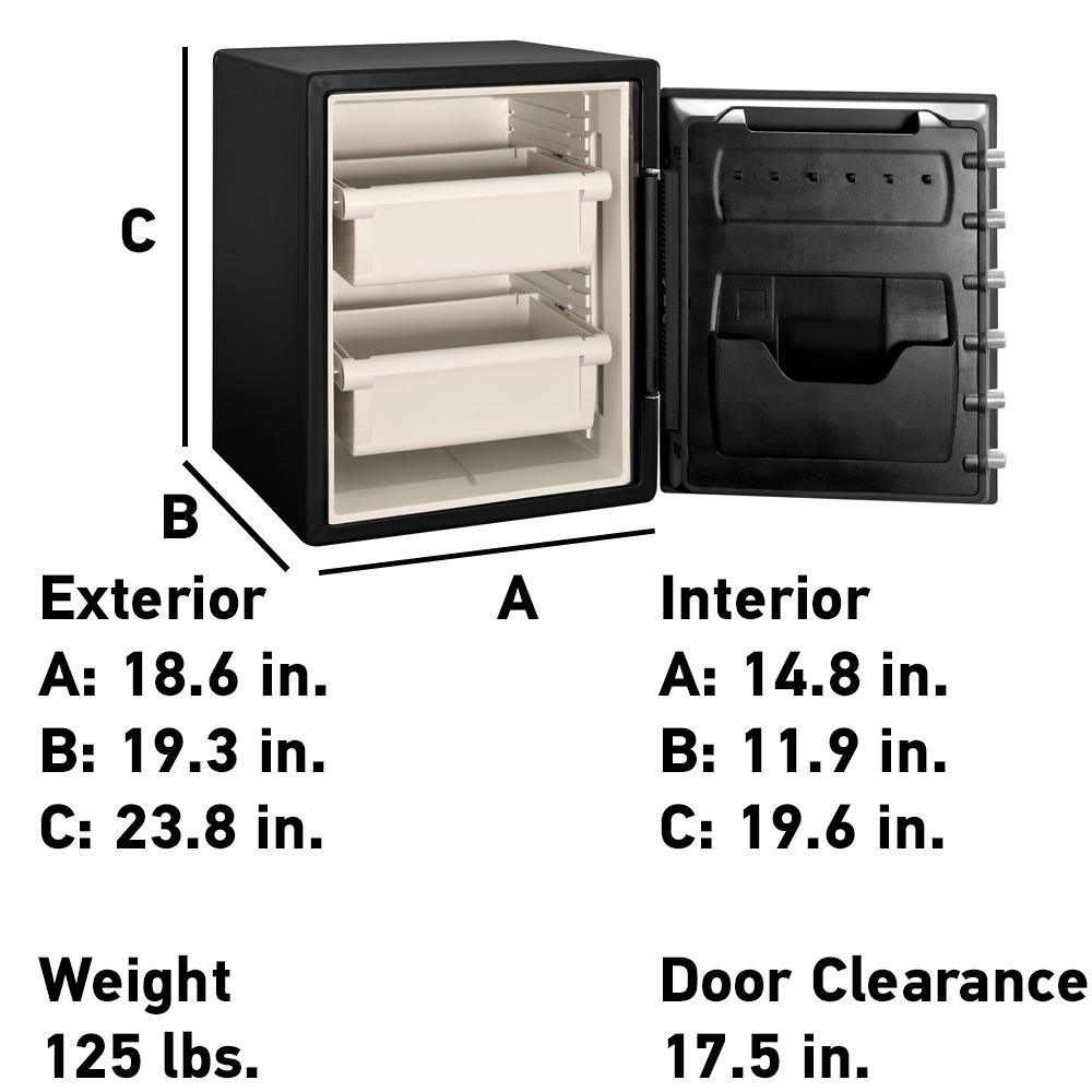 SFW205BXC 2.0 cu ft Fireproof Safe and Waterproof Safe with Biometric Lock - Super Arbor