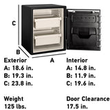 SFW205BXC 2.0 cu ft Fireproof Safe and Waterproof Safe with Biometric Lock - Super Arbor