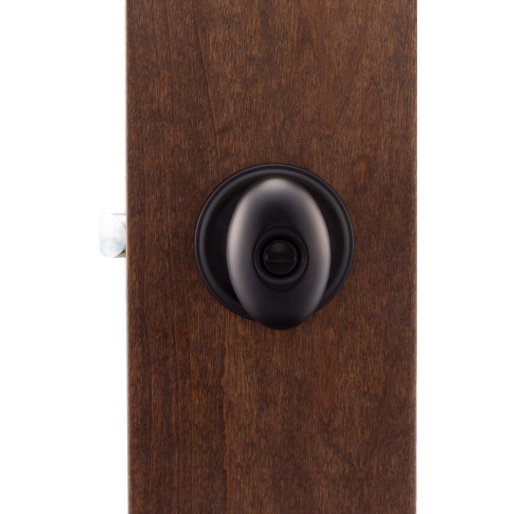 Egg Black Privacy Bed/Bath Door Knob - Super Arbor