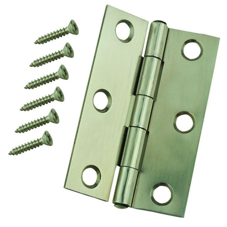 2-1/2 in. Stainless Steel Narrow Utility Hinge Non-Removable Pin (2-Pack)