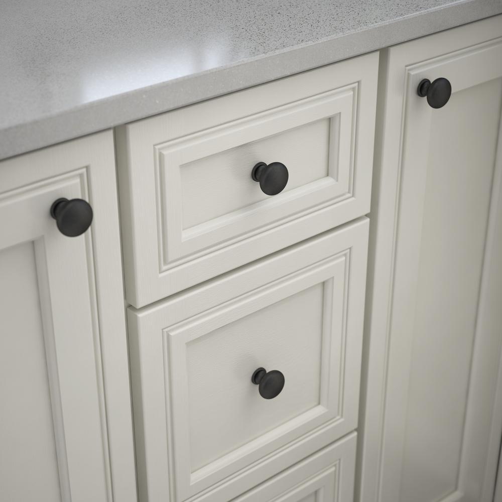 Classic 1-1/4 in. (32mm) Matte Black Hollow Round Cabinet Knob - Super Arbor