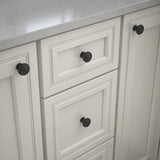 Classic 1-1/4 in. (32mm) Matte Black Hollow Round Cabinet Knob - Super Arbor