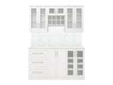 NewAge Products Home Bar 63-in x 85-in White Rectangle Bar Cabinet