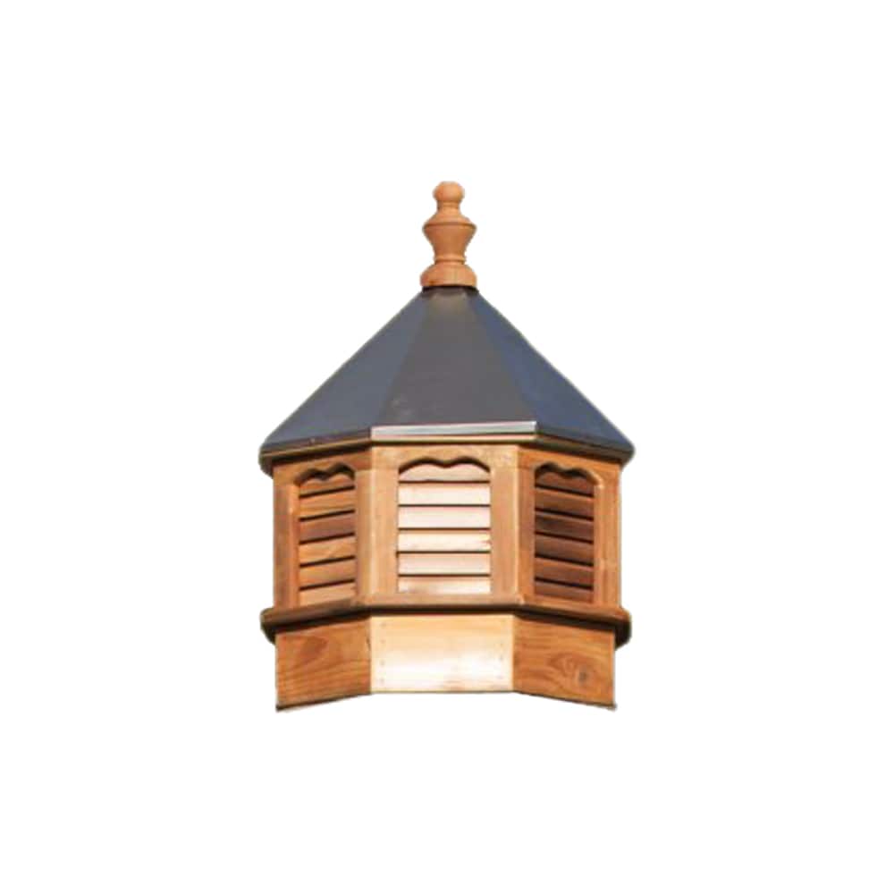 YardCraft Select 22-in x 27-in Unfinished Cedar Octagon Cupola with Bronze Aluminum Roof