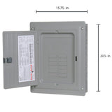 Siemens SN 125-Amp 12-space load center - angle view
