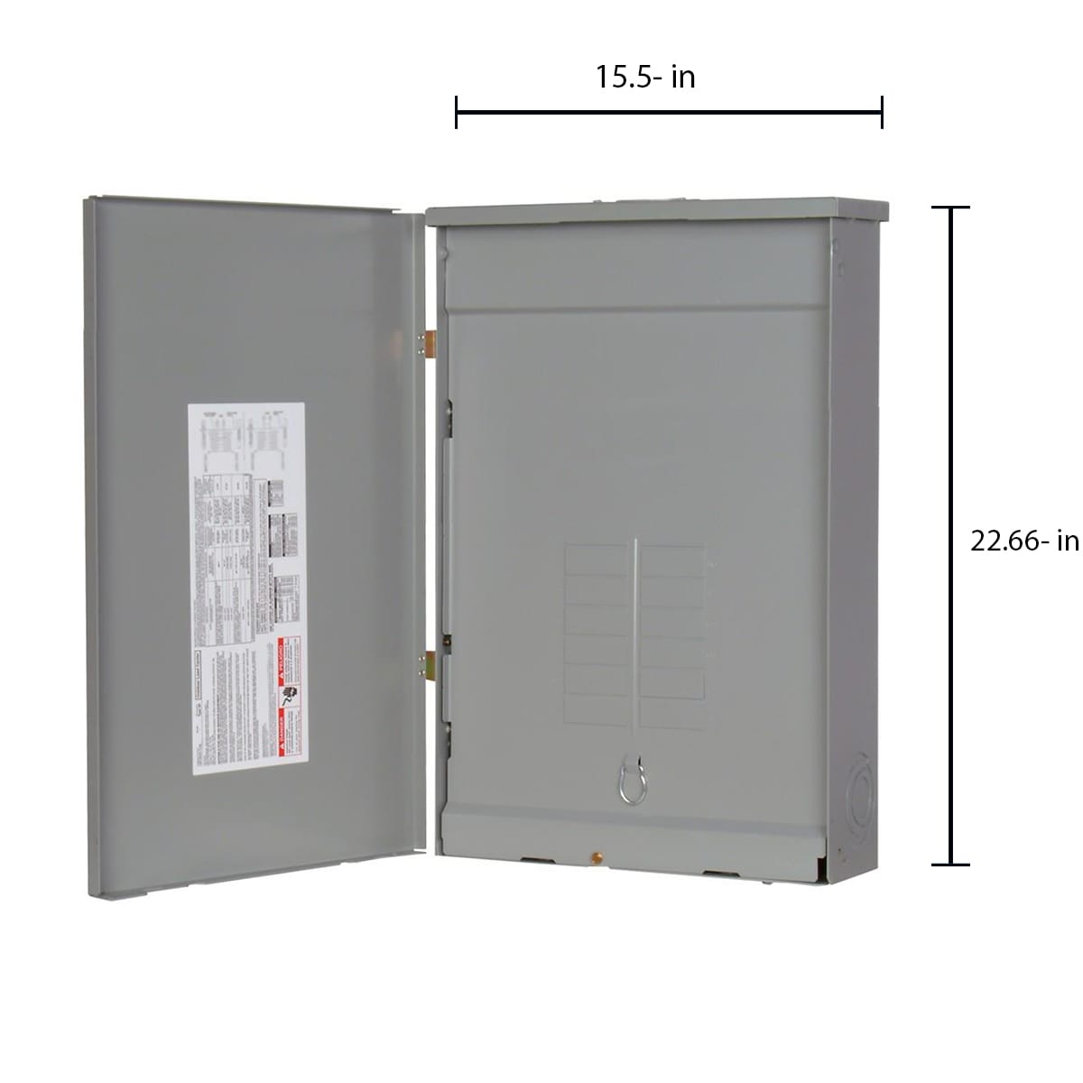 Siemens PN 200-Amp 12-space load center - angle view