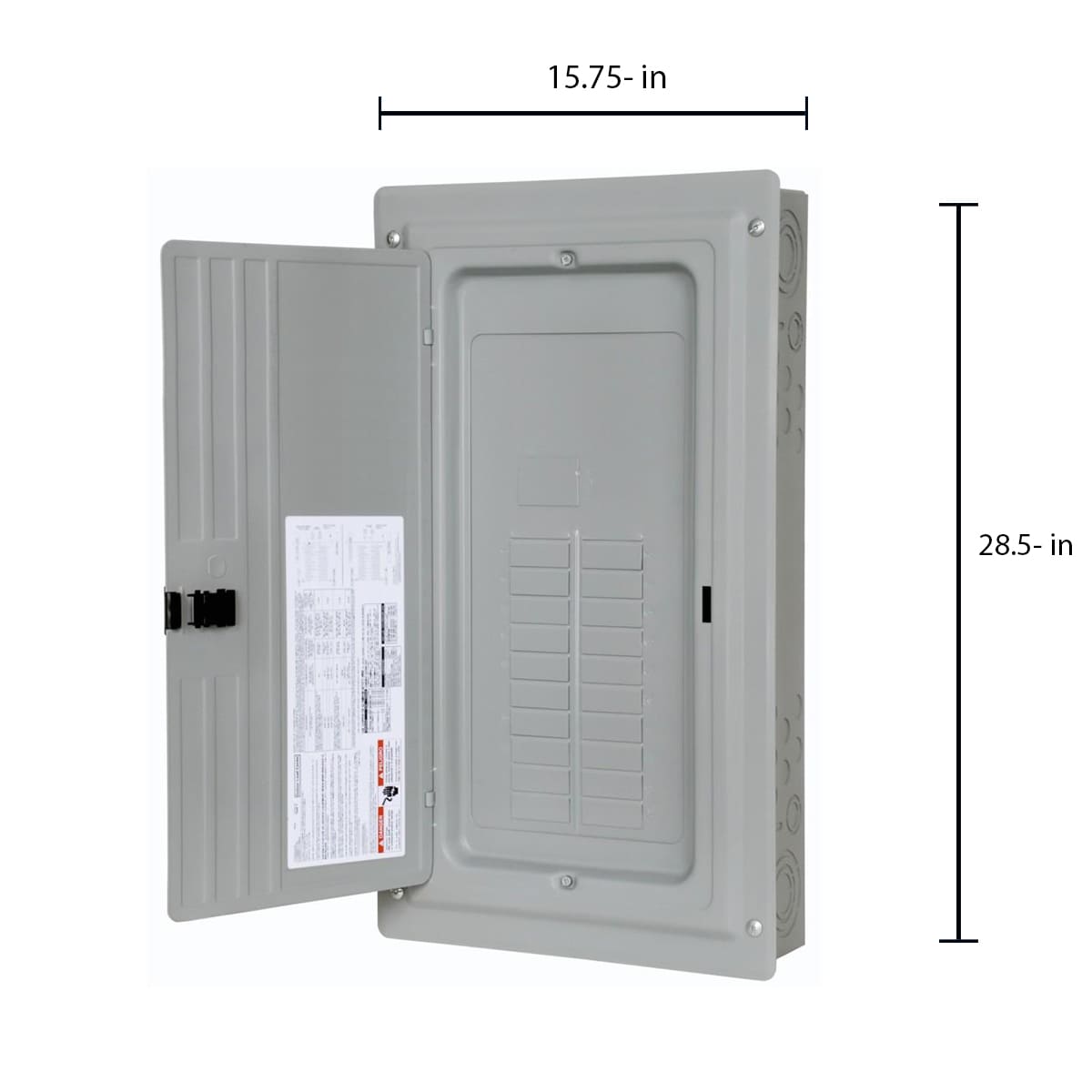 Siemens SN 200-Amp 20-space load center - angle view