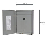 Siemens SN 100-Amp 12-space load center - angle view
