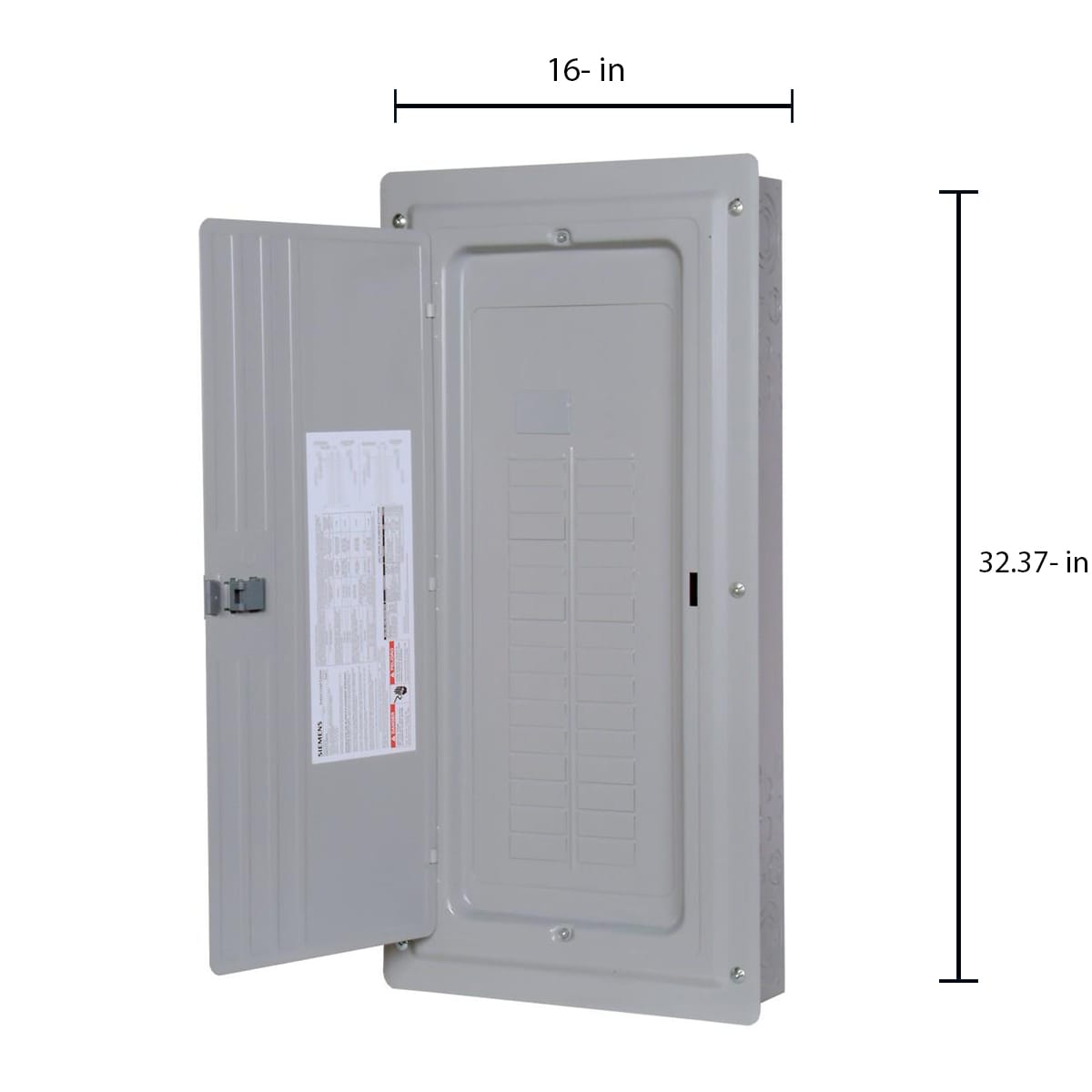 Siemens PN 200-Amp 30-space load center - angle view