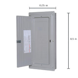 Siemens SN 200-Amp 30-space load center - angle view