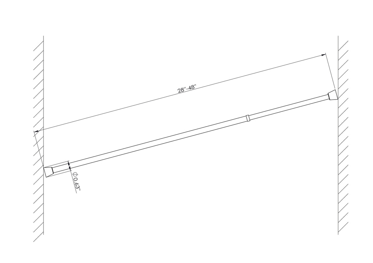 Project Source 28-in to 48-in Bronze Steel Tension Curtain Rod