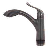 Topia Oil Rubbed Bronze 1-Handle Deck-Mount Pull-Out Handle Kitchen Faucet