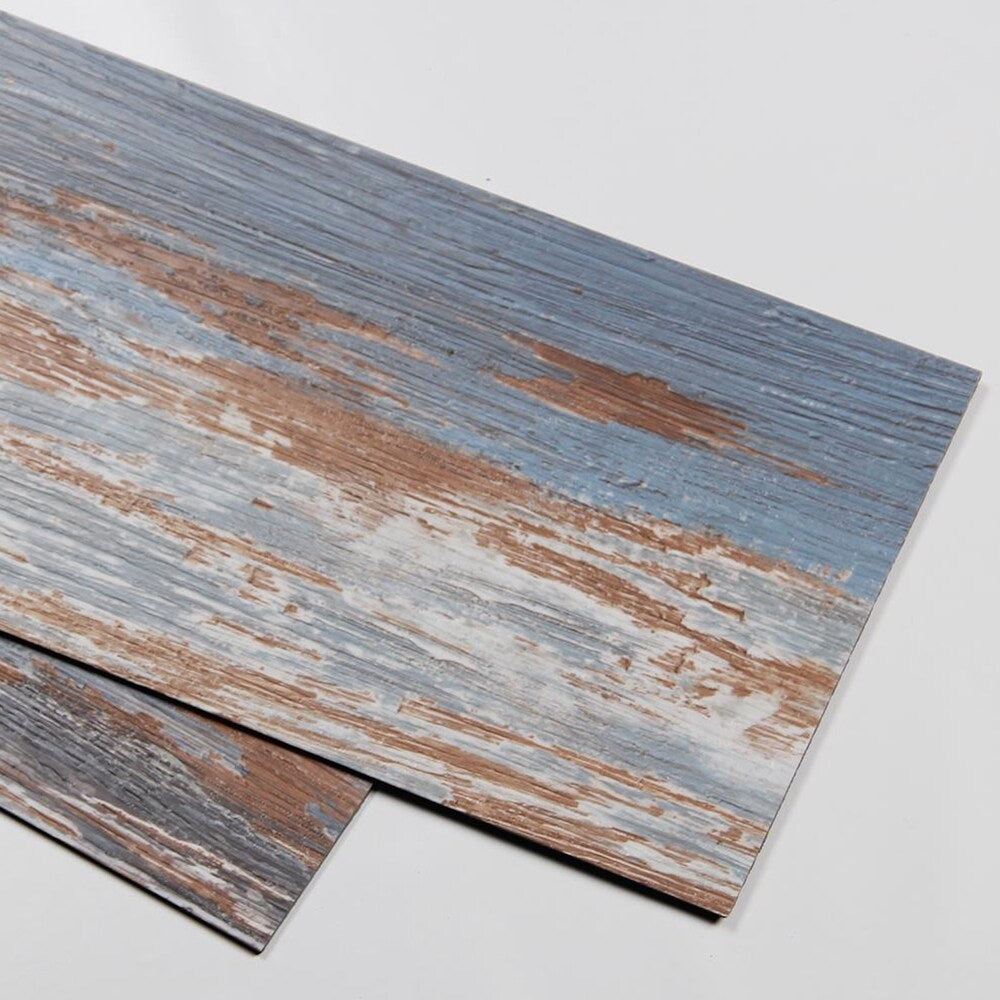 Deco Products (Sample) HydroStop Old Blue Sea Mix Vinyl Plank, 6-in W x 7-in L, 20-mil Wear Layer