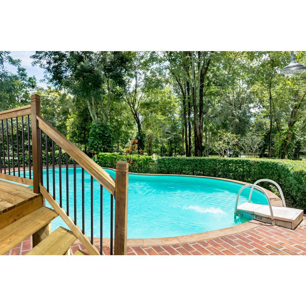 3-1/8 in. x 3-1/8 in. x 54 in. Brown Treated Deck Railing Post - Super Arbor