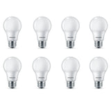 Philips 60-Watt Equivalent A19 Non-Dimmable Frosted LED Light Bulb, Soft White 2700K, E26 Base (8-Pack)
