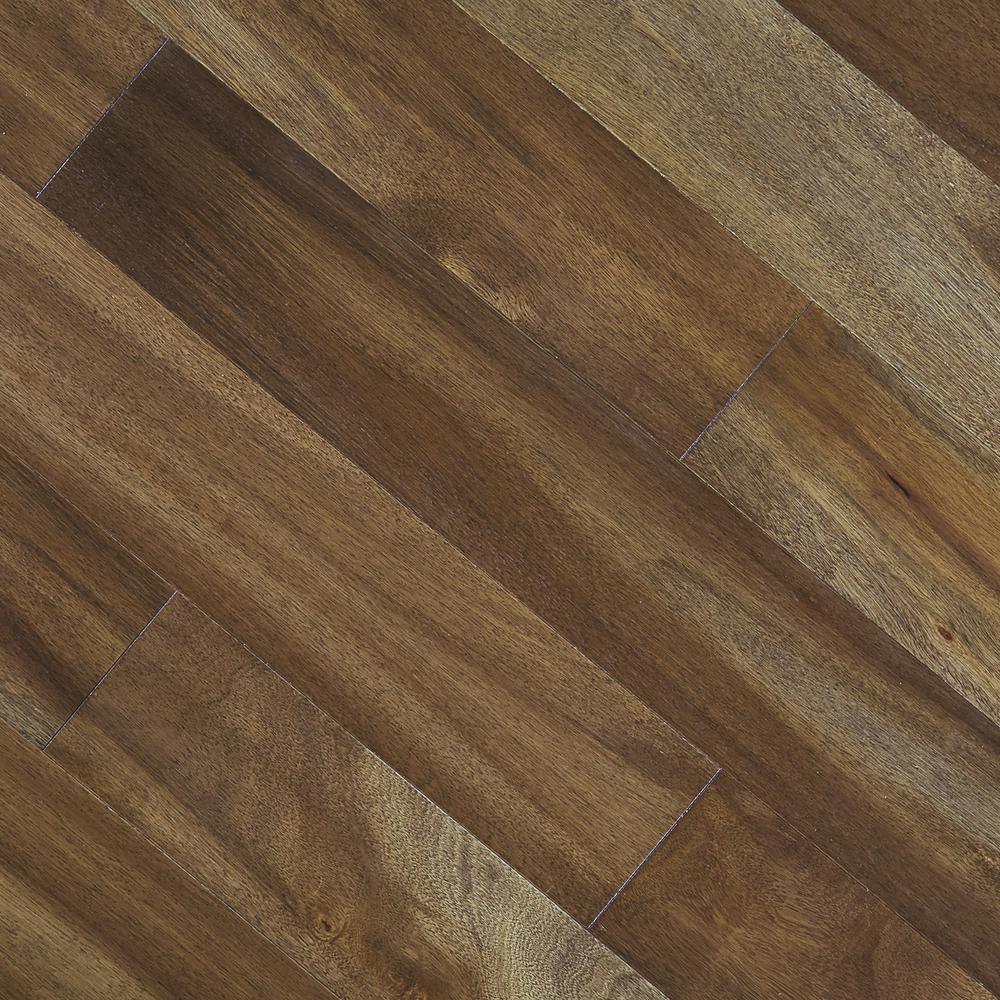 Hand Scraped Natural Acacia 3/8 in. T x 5 in. W x Varying Length Click Lock Exotic Hardwood Flooring (26.25 sq.ft./case)