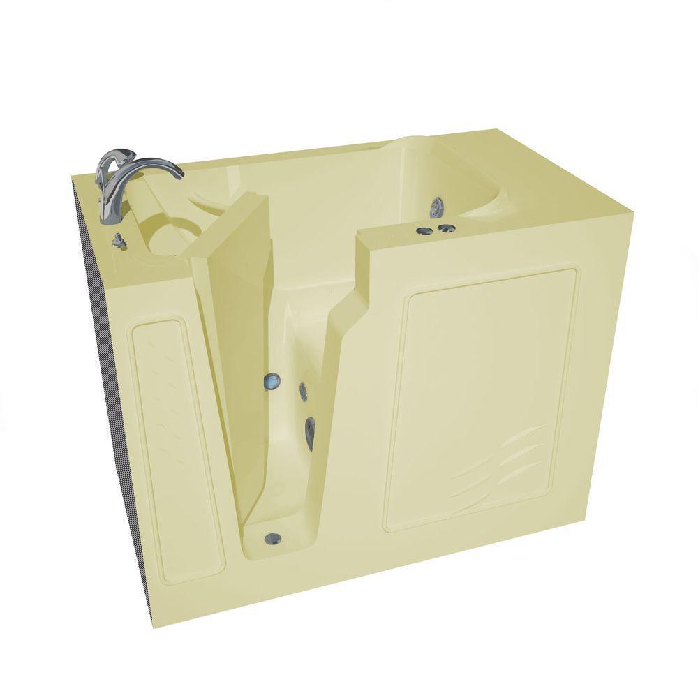 HD Series 46 in. Right Drain Quick Fill Walk-In Whirlpool Bath Tub with Powered Fast Drain in White - Super Arbor