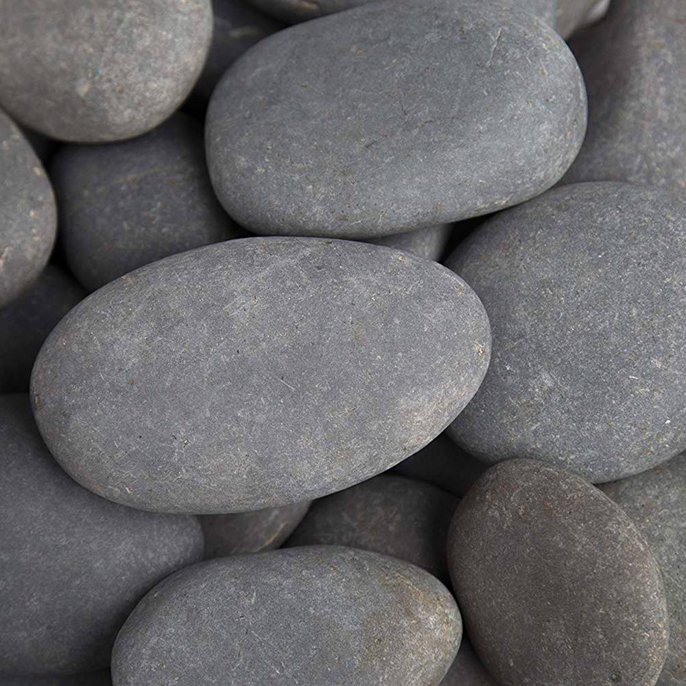 Rain Forest 0.25 cu. ft. 3 in. to 5 in. 20 lbs. Grey Mexican Beach Pebble - Super Arbor