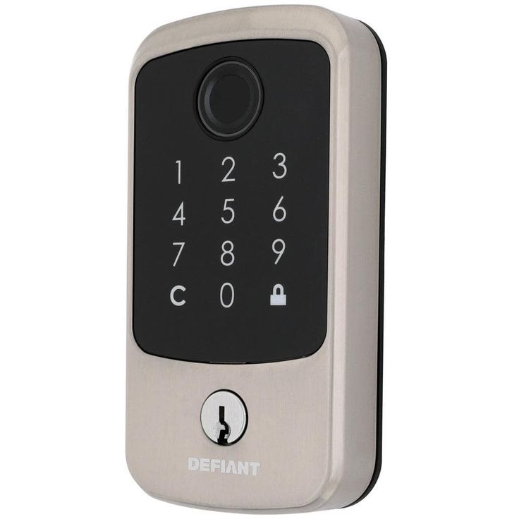 Defiant Hubspace Satin Nickel Square Biometric Fingerprint Electronic Touchpad Deadbolt