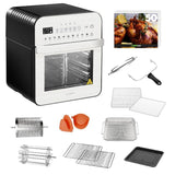1600-Watts Silver/Black Electric Air Fryer Oven Ultra with Rotisserie, Dehydrator, and Accessories